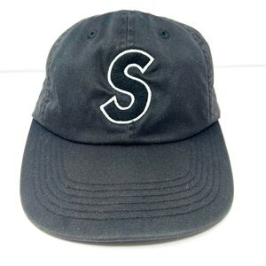 Supreme New York S Felt Logo Baseball Cap Strapback Hat Black Cotton SS18